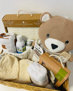 Baby Shower MEGA Care Package in Large Wicker Gift Basket (Unisex)