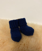 Load image into Gallery viewer, 100% Pure Merino Newborn Booties - Roll Down Top