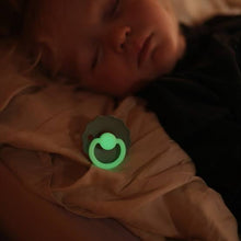 Load image into Gallery viewer, Frigg Latex Moon Phase Pacifier 2 pack - Portobello Night (GLOW IN THE DARK)
