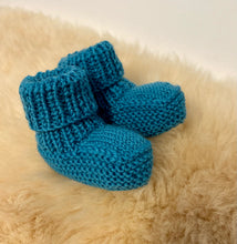 Load image into Gallery viewer, 100% Pure Merino Newborn Booties - Roll Down Top