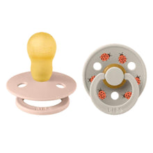 Load image into Gallery viewer, BIBS Studio Colour Pacifier 2 pack - Ladybug Blush Mix