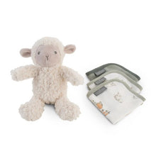 Load image into Gallery viewer, The Little Linen Company Plush Toy & Washers - Farmyard Lamb