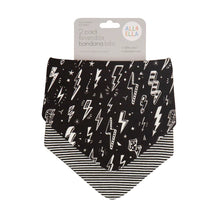 Load image into Gallery viewer, All4Ella Bandana Bibs 2pk – Reversible - Lightening