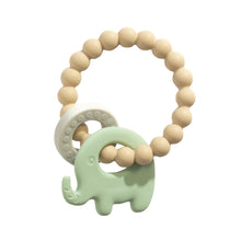 Load image into Gallery viewer, Playground Silicone Elephant Teething Ring - Choose your colour