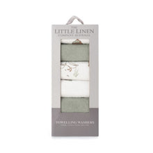 Load image into Gallery viewer, The Little Linen Towelling Washers 6 pack - Farmyard Lamb