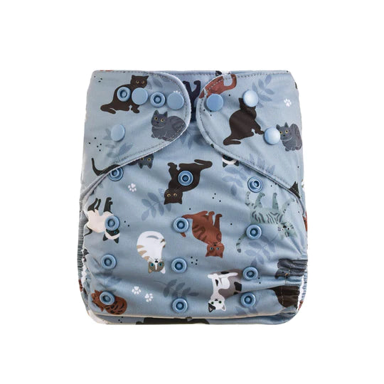 Bear & Moo Reusable OSFM Cloth Nappy - Meow