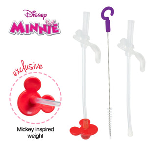 b.box Replacement Sippy Cup Straws + Cleaner (Mickey Design)