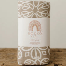 Load image into Gallery viewer, BO & KO Aotearoa Koru Pēpi Wrap - Mocha