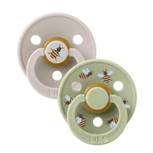 Load image into Gallery viewer, BIBS Studio Colour Pacifier 2 pack - Bumblebee Mushroom Mix