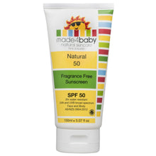 Load image into Gallery viewer, Made4baby Natural Sunscreen SPF50 (Fragrance Free) 150ml