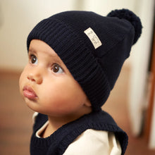 Load image into Gallery viewer, Nature Baby Alpine Pom Pom Beanie - Navy