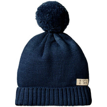 Load image into Gallery viewer, Nature Baby Alpine Pom Pom Beanie - Navy