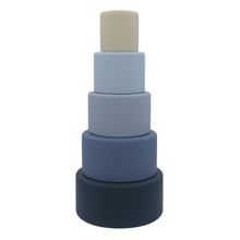 Load image into Gallery viewer, Playground Silicone Nesting Blocks - Multi Blue