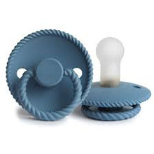 Load image into Gallery viewer, Frigg Silicone Rope Pacifier 2 pack - Ocean View/Powder Blue
