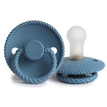 Load image into Gallery viewer, Frigg Silicone Rope Pacifier 2 pack - Ocean View/Powder Blue