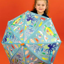 Load image into Gallery viewer, Floss & Rock Colour Changing Umbrella - Ocean