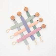 Load image into Gallery viewer, Playground 100% Cotton & Beechwood Pacifier Clip - Choose your colour