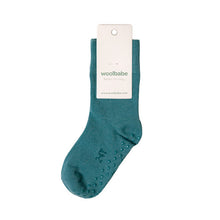 Load image into Gallery viewer, Woolbabe Merino & Organic Cotton Sleepy Socks - Pine
