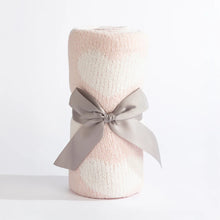 Load image into Gallery viewer, Living Textiles Chenille Baby Blanket - Pink Hearts