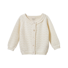 Load image into Gallery viewer, Nature Baby Piper Cardigan - Natural Pointelle