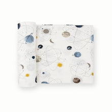 Load image into Gallery viewer, Little Unicorn Stretch Knit Swaddle Blanket - Planets