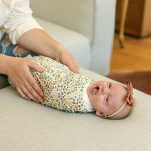 Load image into Gallery viewer, Little Unicorn Stretch Knit Swaddle Blanket - Pressed Petals