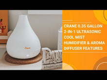 Load and play video in Gallery viewer, Crane Cool Mist Humidifier + Aroma Diffuser