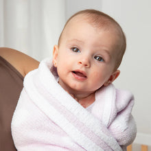 Load image into Gallery viewer, Living Textiles Chenille Baby Blanket - Purple Flowers