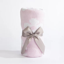 Load image into Gallery viewer, Living Textiles Chenille Baby Blanket - Purple Flowers