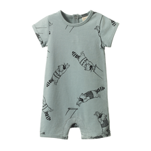 Load image into Gallery viewer, Nature Baby Quincy Romper - Raccoon Rhapsody