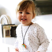 Load image into Gallery viewer, Jellystone Silicone Necklace - Rainbow Pendant - Pastel