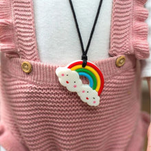 Load image into Gallery viewer, Jellystone Silicone Necklace - Rainbow Pendant - Pastel