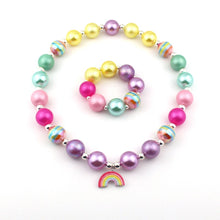Load image into Gallery viewer, Bubblegum Bella Rainbow Necklace