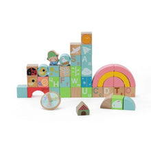 Load image into Gallery viewer, Classic World Rainbow Garden Wooden Blocks 40 pcs