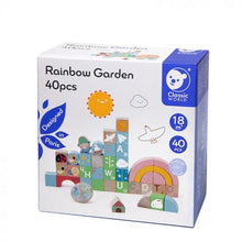 Load image into Gallery viewer, Classic World Rainbow Garden Wooden Blocks 40 pcs