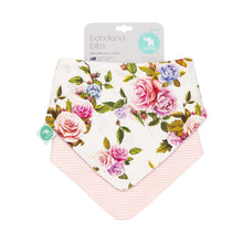 Load image into Gallery viewer, All4Ella Bandana Bibs 2pk – Reversible - Rose