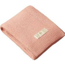 Load image into Gallery viewer, Nature Baby Merino Knit Cot Blanket - Rose Dust
