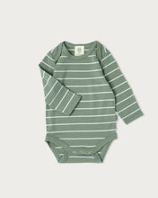 Load image into Gallery viewer, Babu Merino Bodysuit - Sage Stripe