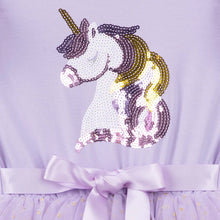 Load image into Gallery viewer, Designer Kidz Unicorn Sequin Tutu Dress - Lavender - Size 3