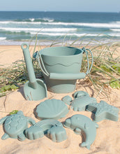 Load image into Gallery viewer, Playground Silicone 8pc Bucket & Spade Set - Light Sage