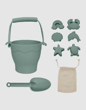 Load image into Gallery viewer, Playground Silicone 8pc Bucket & Spade Set - Light Sage