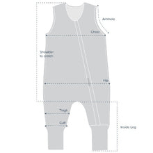 Load image into Gallery viewer, Woolbabe Duvet Weight Sleeping Suit - Pebble Wilderness - 1 year
