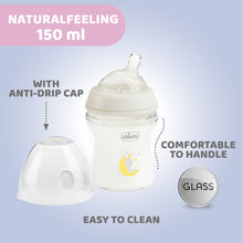 Load image into Gallery viewer, Chicco Natural Feeling 150ml Slow Flow 0m+ Glass Bottle