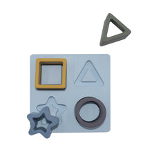 Load image into Gallery viewer, Playground Silicone Shape Puzzle - Steel Blue
