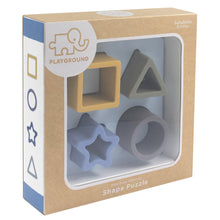 Load image into Gallery viewer, Playground Silicone Shape Puzzle - Steel Blue
