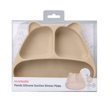 Load image into Gallery viewer, Mombella Panda Silicone Suction Dinner Plate - Beige