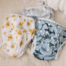 Load image into Gallery viewer, Bear &amp; Moo Swim Nappy - Smiling Suns
