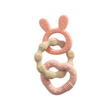 Load image into Gallery viewer, Playground Silicone Bunny Teether Pink
