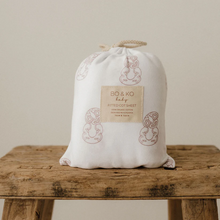 Load image into Gallery viewer, BO & KO Baby Fitted Cot Sheet - Tiki Mauve