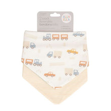 Load image into Gallery viewer, All4Ella Bandana Bibs 2pk – Reversible - Trucks